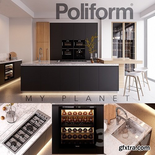 Kitchen Poliform Varenna My Planet 4 (vray GGX, corona PBR)