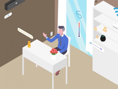 Smart Room Workspace Isometric Illustration - smart-room-workspace-isometric-illustration