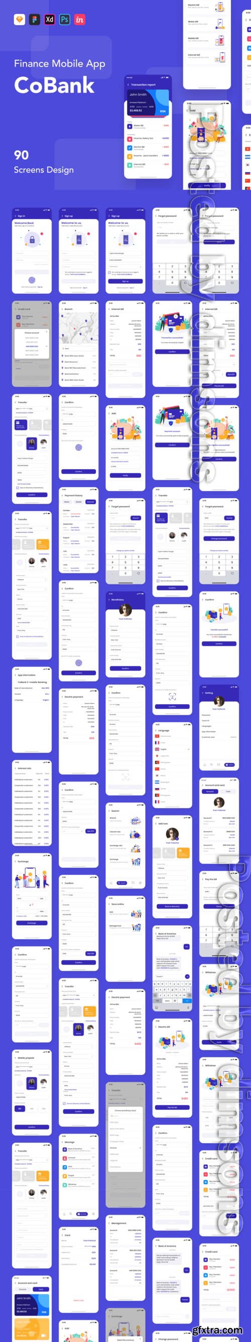 CoBank - Finance Mobile App UI KIT