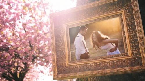 Videohive - Wedding Photo Gallery in a Cherry Blossom Alley