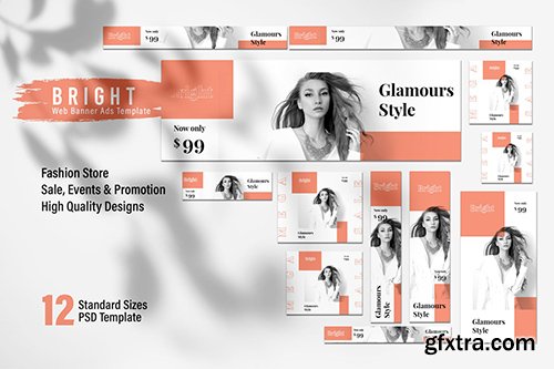 BRIGHT Fashion Store Web Banner Ads