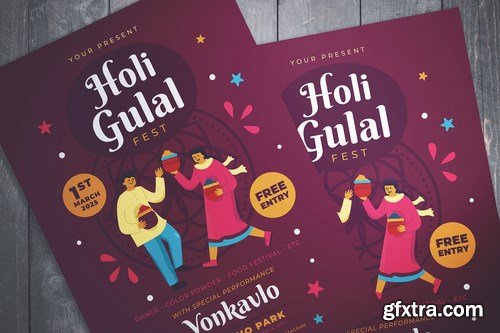 Holi Gulal Fest Flyer