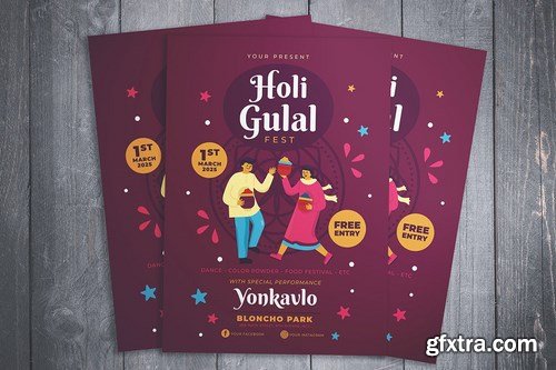 Holi Gulal Fest Flyer