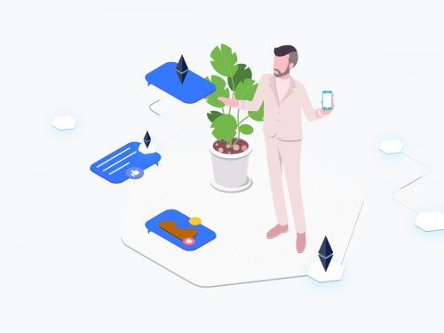 Sms Send and Recive Coin Blockchain Isometric - sms-send-and-recive-coin-blockchain-isometric