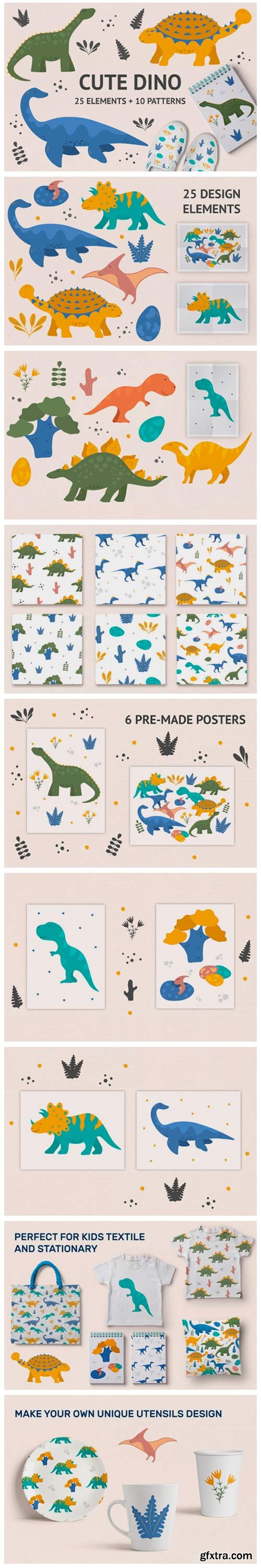 Cute Dino Illustrations 2661942