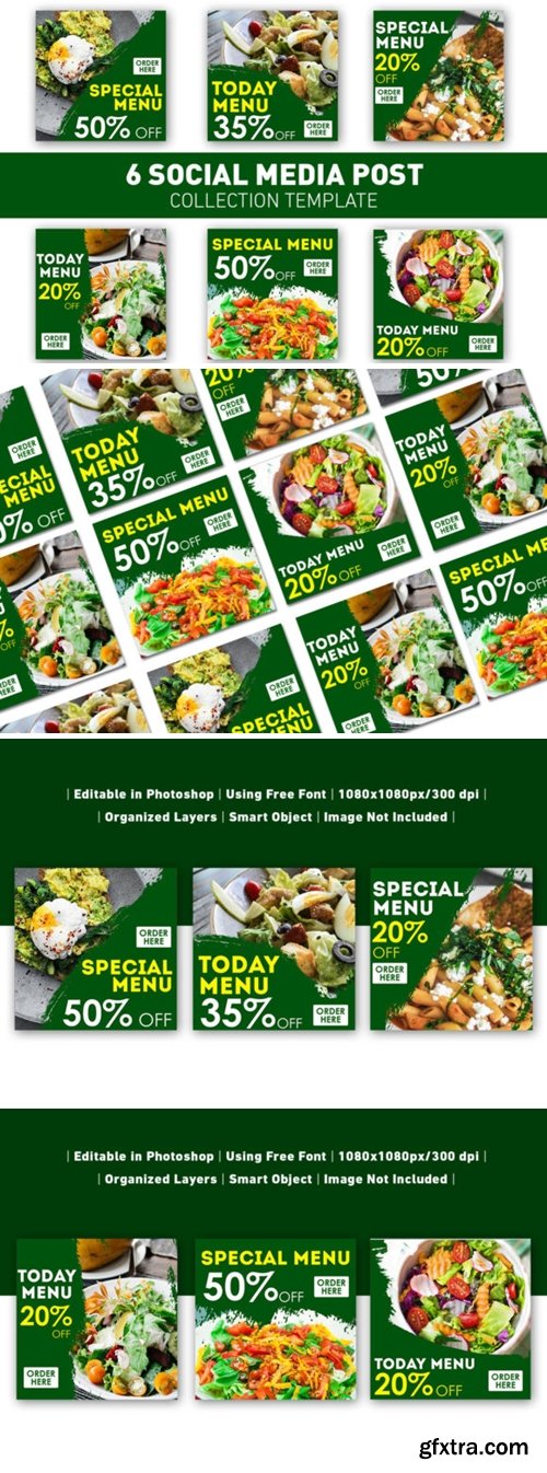 Social Media Post Food Green Template 2661810