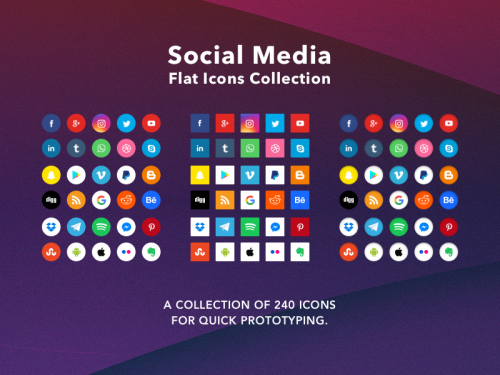 Social Media Flat Icons Collection - social-media-flat-icons-collection