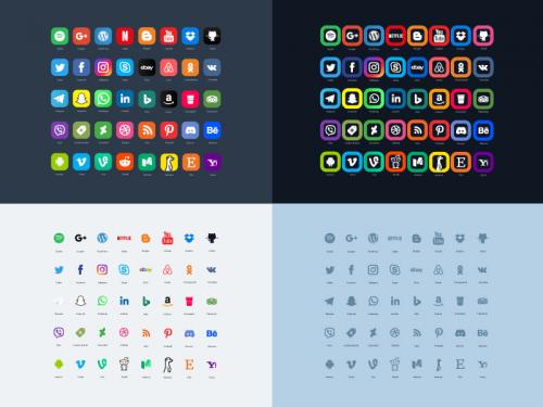 Social Media Icon Sets For Website - social-media-icon-sets-for-website