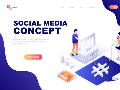 Social Media Isometric Landing Page Template - social-media-isometric-landing-page-template-bf9dc23c-086c-4ea3-ac09-873dbaa91d34