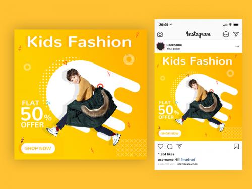 Social Media Kids Sale Banner Template - social-media-kids-sale-banner-template