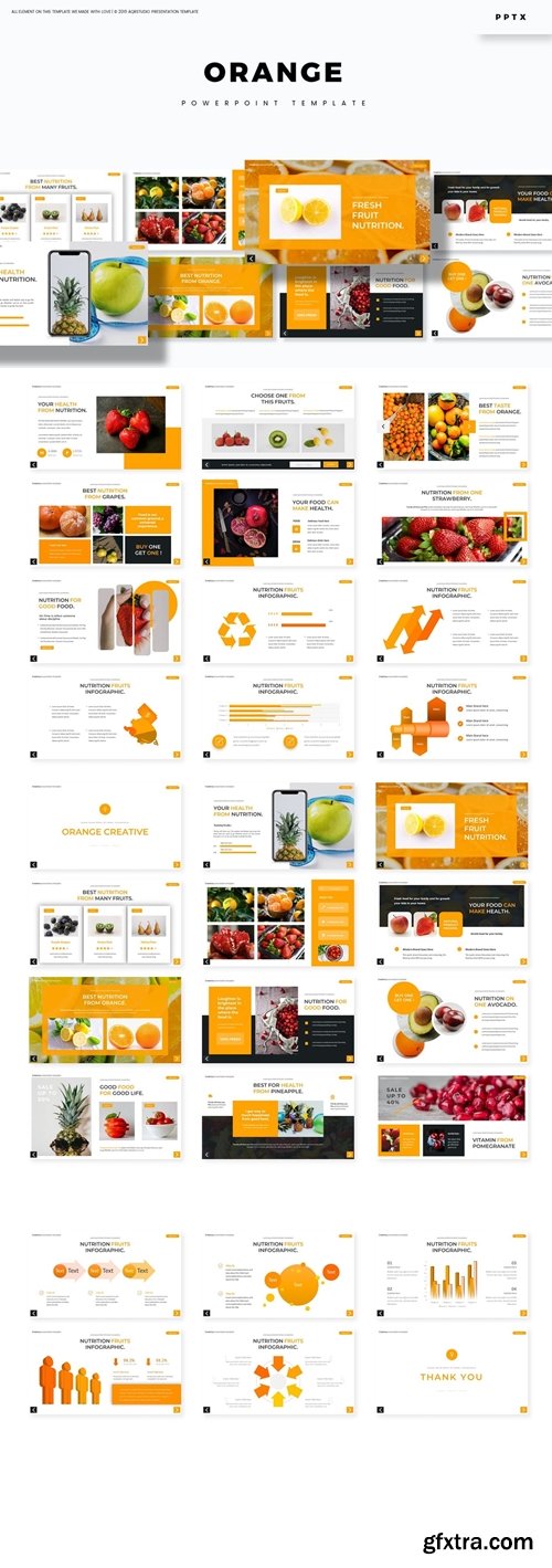 Orange Powerpoint, Keynote and Google Slides Templates