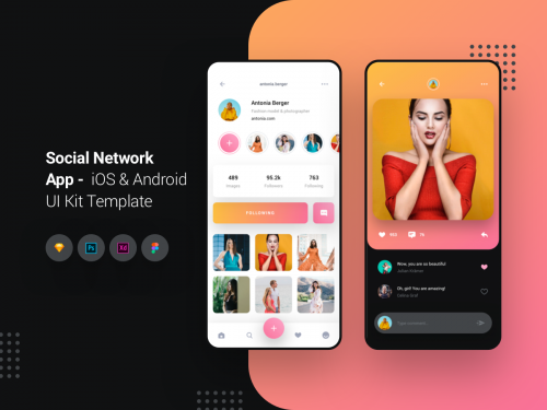 Social Network App - iOS & Android UI Kit Template - social-network-app-ios-android-ui-kit-template-bb3b9ee1-0ca5-43b8-acd6-c86650c54dfb