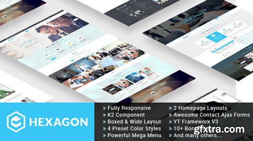 ThemeForest - Hexagon v3.9.6 - Responsive Multipurpose Business Joomla Template - 10670196