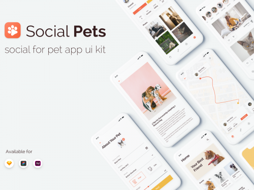 Social Pets App UI Kits - social-pets-app-ui-kits