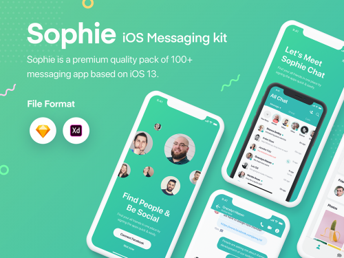 Sophie Messaging app ui kit - sophie-messaging-app-ui-kit