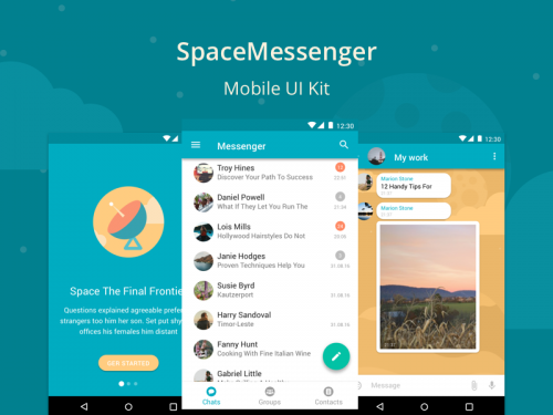 SpaceMessenger Mobile UI Kit - spacemessenger-mobile-ui-kit