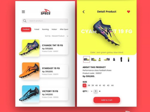 Specs Sport Center App UI Kit - specs-sport-center-app-ui-kit