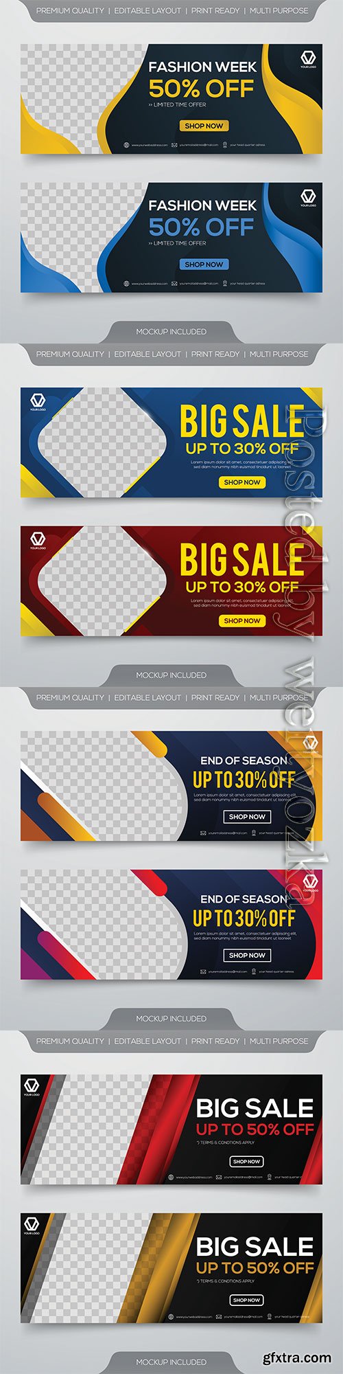 Sale banner template vector design