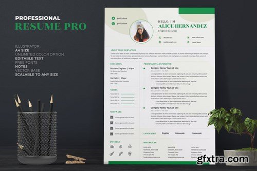 Female Resume CV Pro