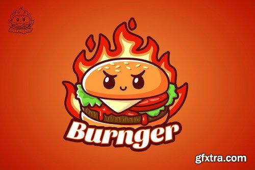 BURNGER - Mascot Logo