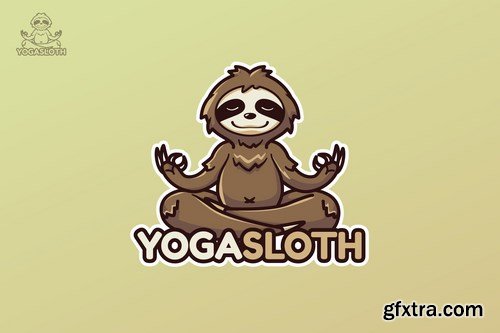 YOGASLOTH - Mascot Logo