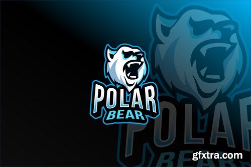 Polar Bear Esport Logo Template