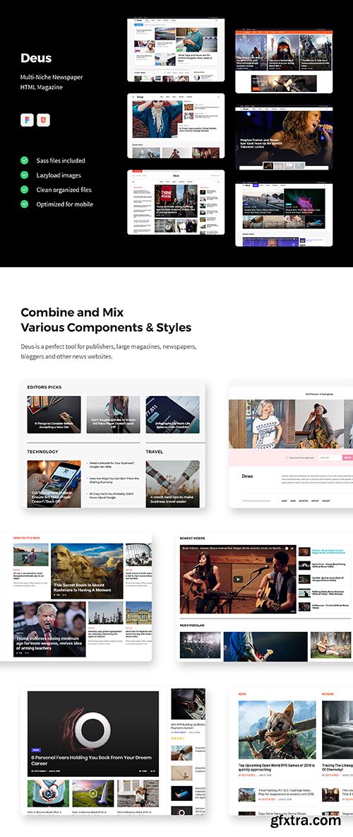 Deus - Multi-Niche Newspaper HTML Magazine