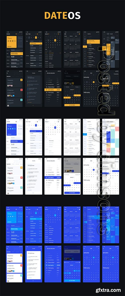 DateOs - Calendar UI Kit