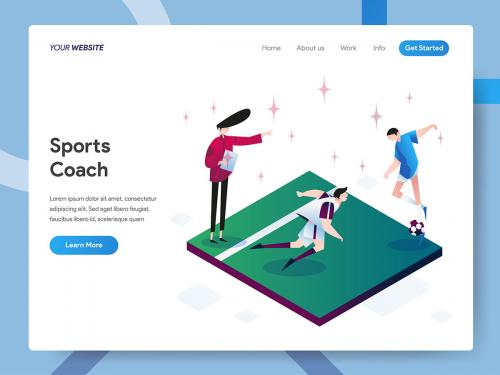 Sports Coach Isometric Illustration - sports-coach-isometric-illustration