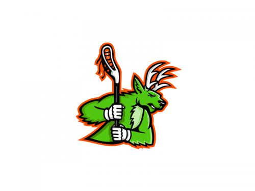 Stag Deer Lacrosse Mascot - stag-deer-lacrosse-mascot