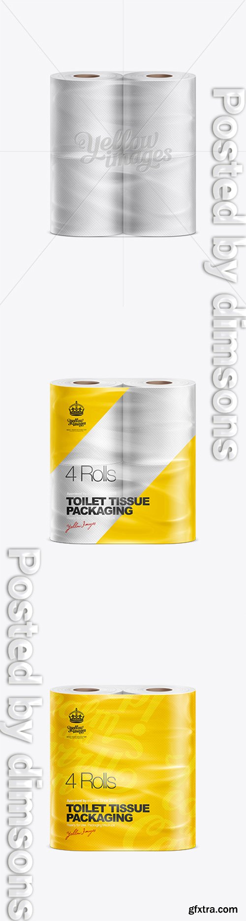 Toilet Paper 4 pack Mockup 10480