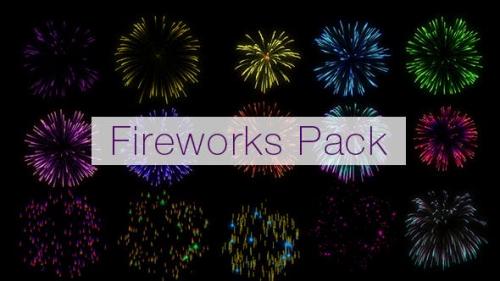 Videohive - Realistic Fireworks Pack