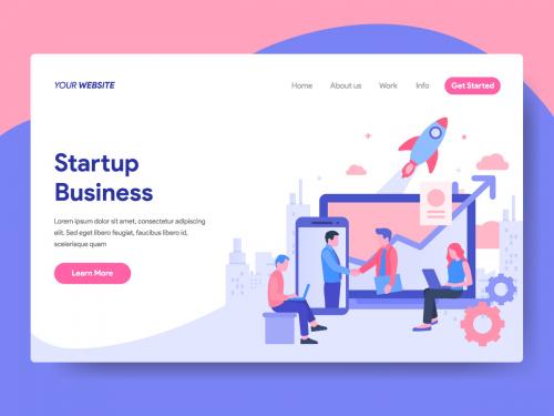 Startup Business Landing Page - startup-business-illustration-concept-for-landing-page