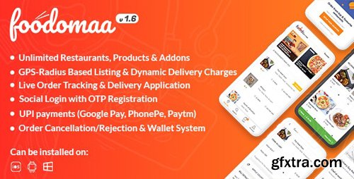 CodeCanyon - Foodomaa v1.6 - Multi-restaurant Food Ordering, Restaurant Management and Delivery Application - 24534953 - NULLED