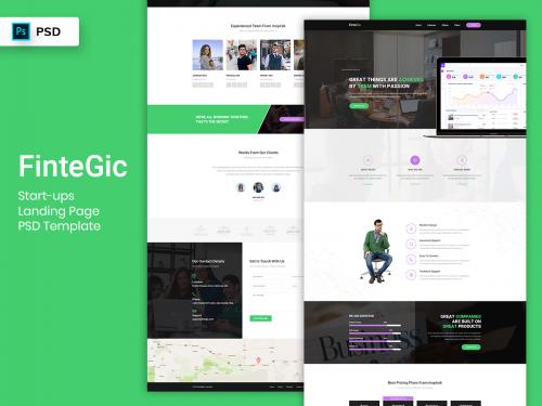 Startup Landing Page PSD Template-03 - startup-landing-page-psd-template-03