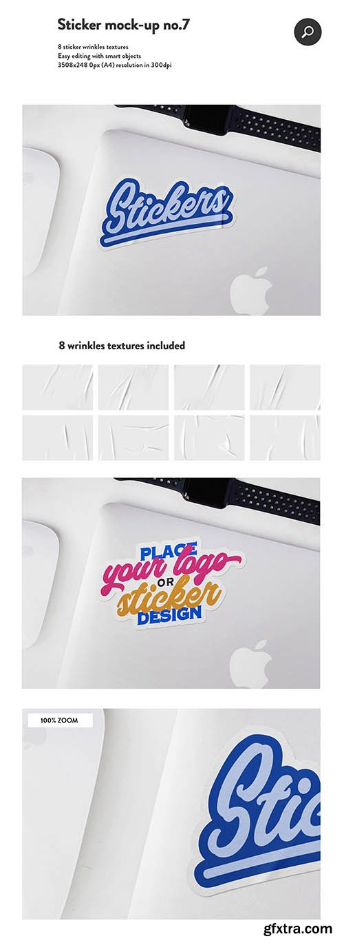 CreativeMarket - 8 Sticker & logo mock bundle 2410625