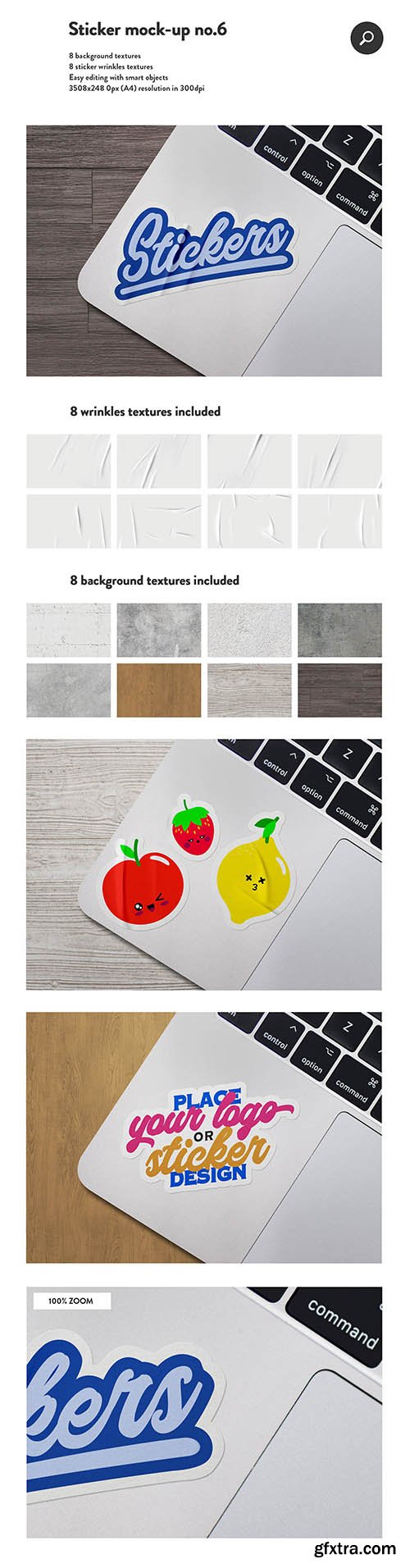 CreativeMarket - 8 Sticker & logo mock bundle 2410625