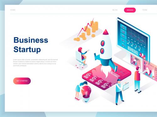 Startup Your Project Isometric Landing Page - startup-your-project-isometric-landing-page