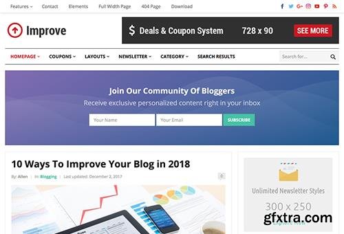 HappyThemes - Improve Pro v1.5 - WordPress Blog & Coupon Theme