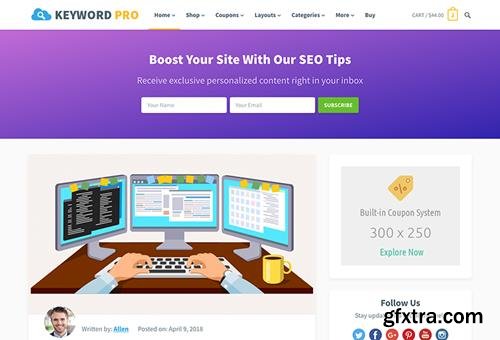 HappyThemes - Keyword Pro v1.4 - WordPress Blog & Coupon Theme
