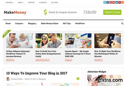 HappyThemes - MakeMoney Pro v1.5 - WordPress Blog & Coupon Theme