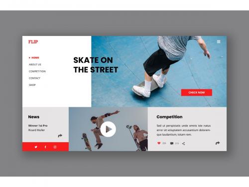 Street Sport Hero Header Template - street-sport-hero-header-template