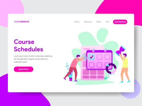 Student Course Schedule Illustration - student-course-schedule-illustration