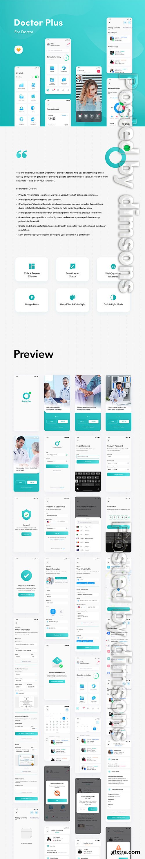 Doctor Plus - For Doctor iOS UI Kit