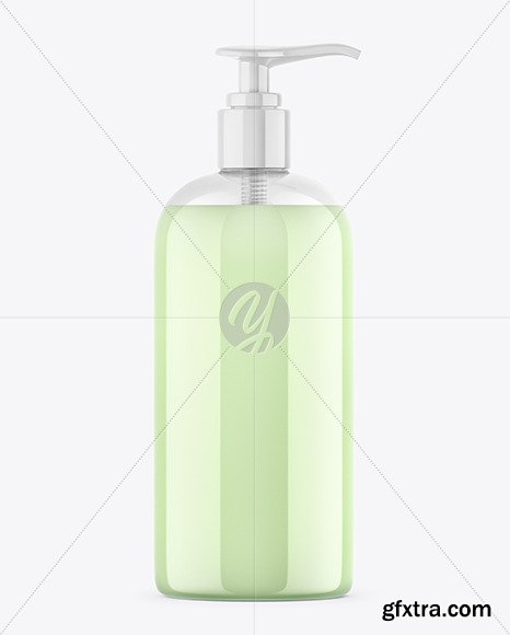 Shower Gel Bottle with Pump Mockup 54708