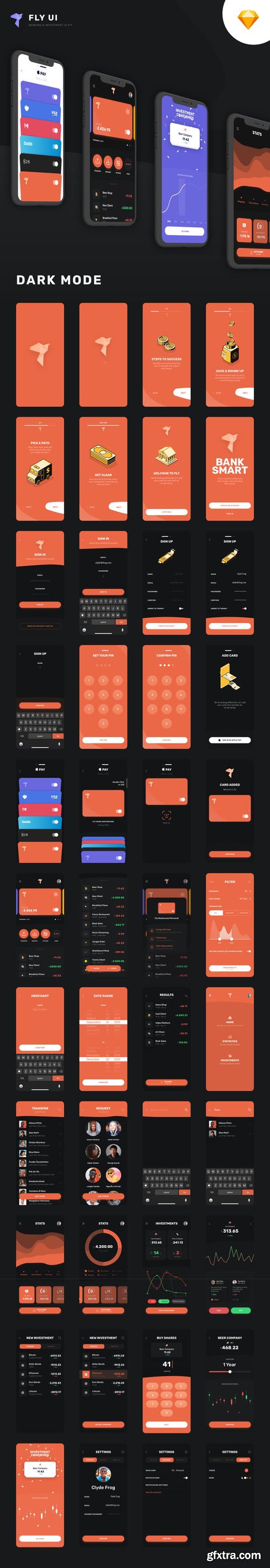 Fly - Banking Investment Mobile UI Kit