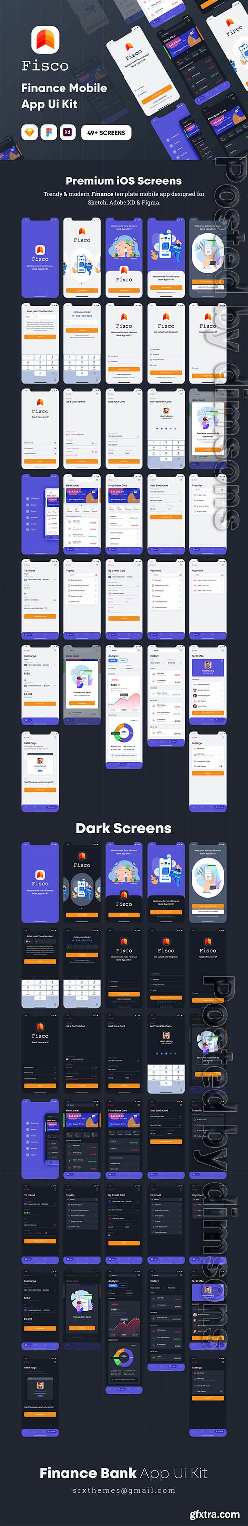 Fisco - Finance Bank Mobile Ui Kit