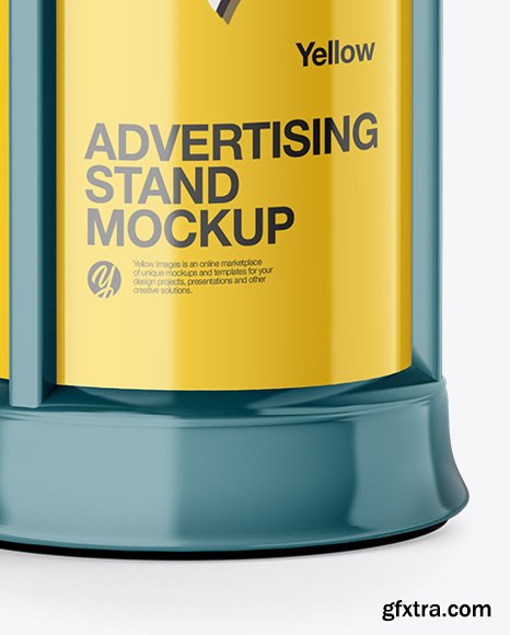 Round Glossy Street Advertising Column 30878