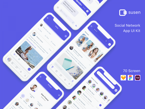 Susen - Social Network App UI Kit - susen-social-network-app-ui-kit