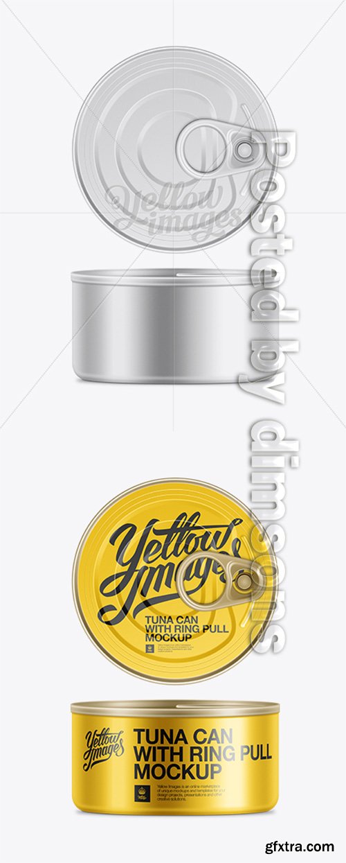 Tuna Can W/ Pull Tab Mockup 11117